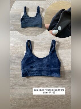 lululemon reversible align bra size 8